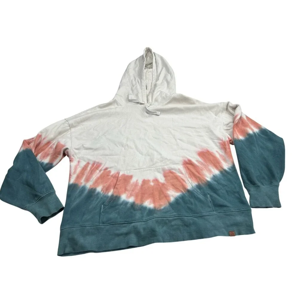 Alpine Design Tie-Dye Hoodie L Soft Cotton Blend Pullover Hooded Sweatshirt Mult - Picture 6 of 11